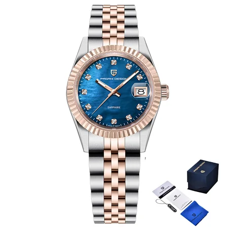 Наручные часы Pagani Design PD-1794L Silver/Rose Gold/Blue (1138-0248)