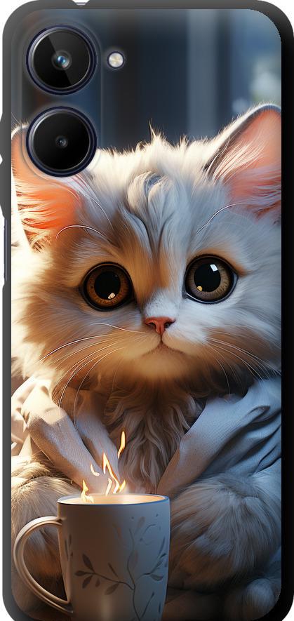 Чохол на Realme 10 Білий кіт (5646b-2946-42517)