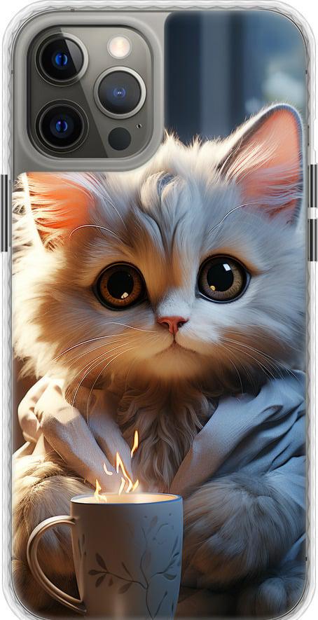 Чехол на iPhone 12 Pro Max White cat (5646pc-2054-42517)