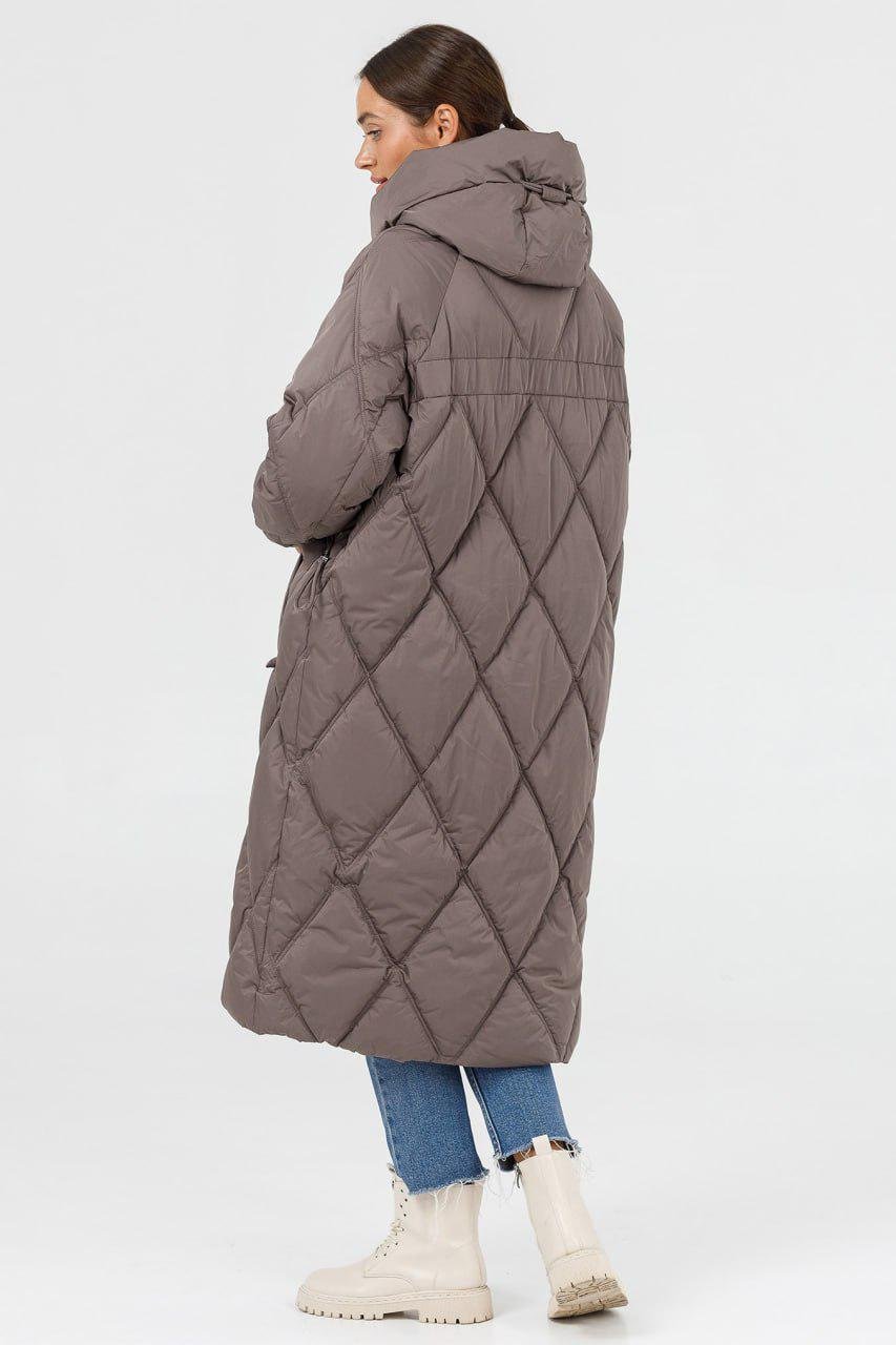Пуховик жіночий батал Mishele р. 58 Мокко (30342\58) - фото 4