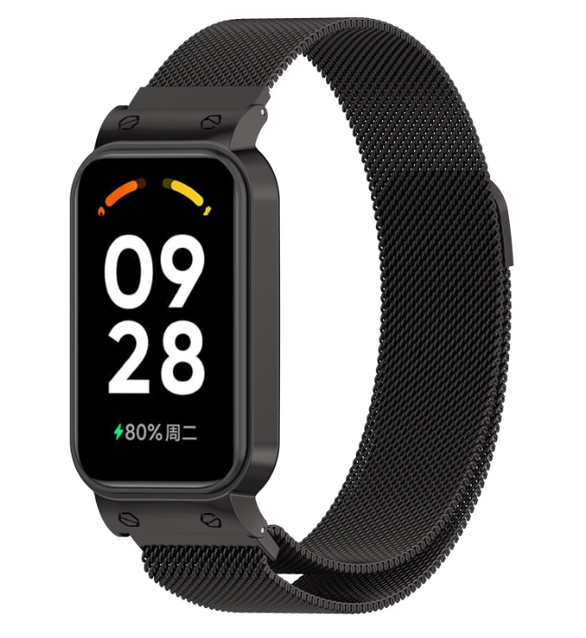 Ремешок-бампер DK Metal Milanese Loop Magnetic для Xiaomi Redmi Smart Band 2 Black (016244)