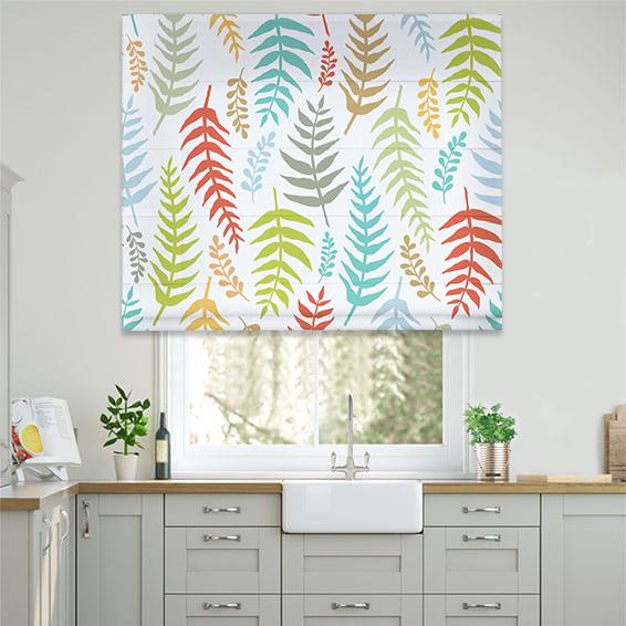 Римская штора система Classic InHt Принт 10-58 Листья 250х170 см Разноцветный (10437)