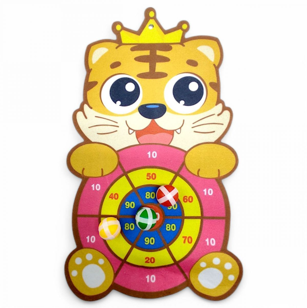 Дартс на липучках Тигрик MR 1200-2 мишень и 3 мячика (26484381)