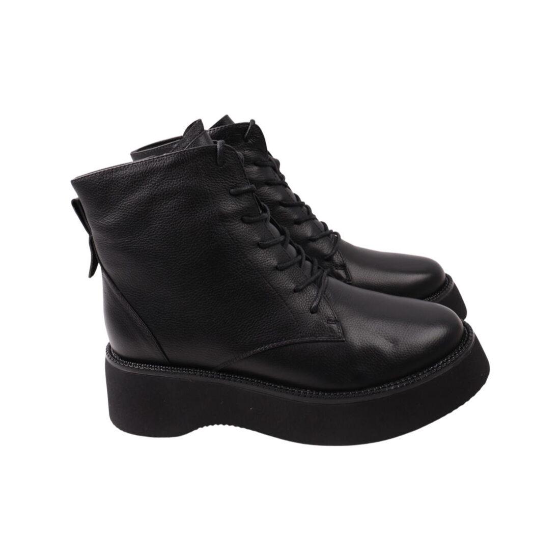 Ботинки женские Vidorcci из кожи р. 40 Черный (34-22ZHC)