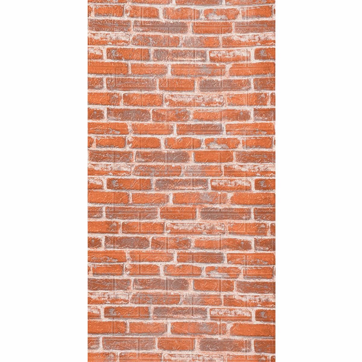 3D-панель самоклеящаяся под катеринославский кирпич 3080x700x3 мм Рыжий (SW-00001762)