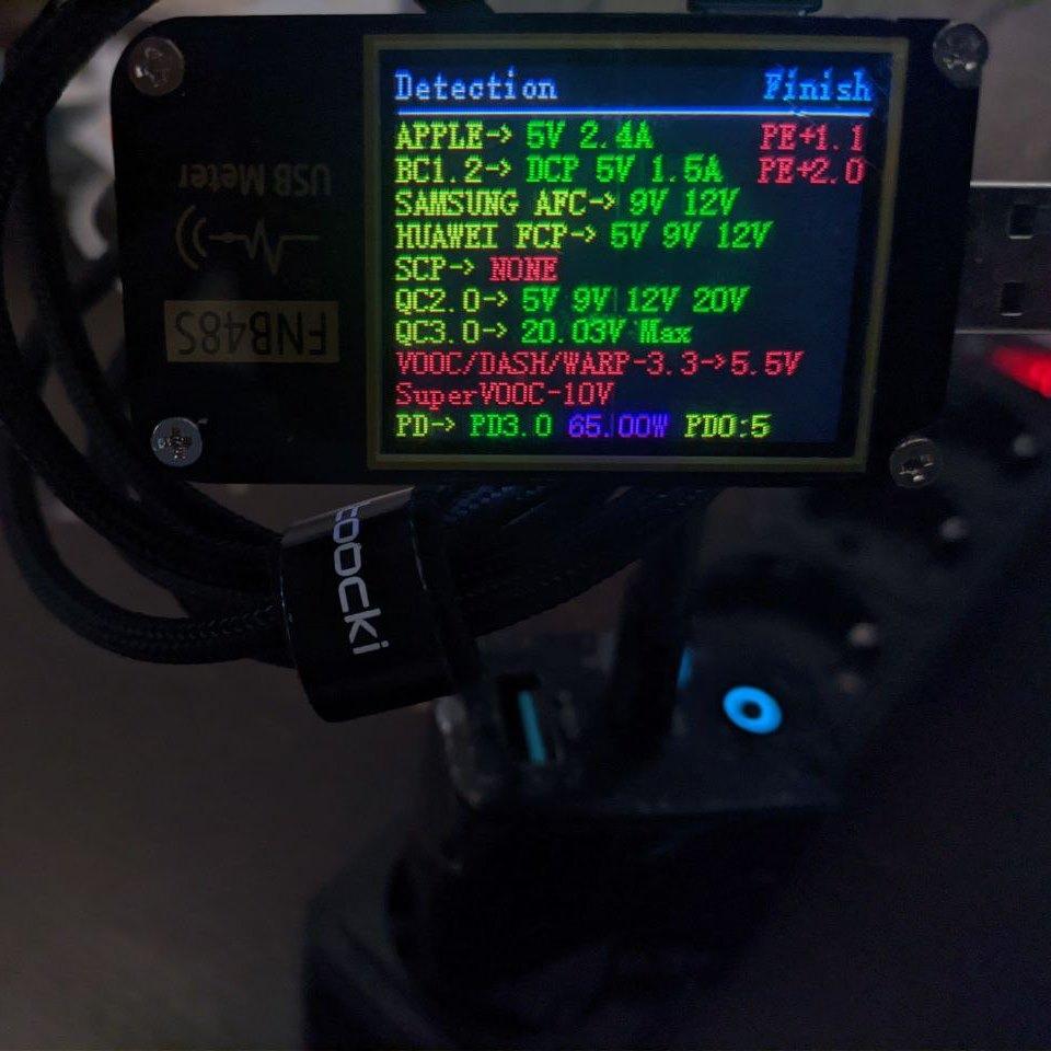 Зарядний пристрій мережевий Toocki GaN 65W USB/Type-C Fast Charger 65W Black (25397373) - фото 9 Зарядний пристрій мережевий Toocki GaN 65W USB/Type-C Fast Charger 65W Black (25397373) - фото 9