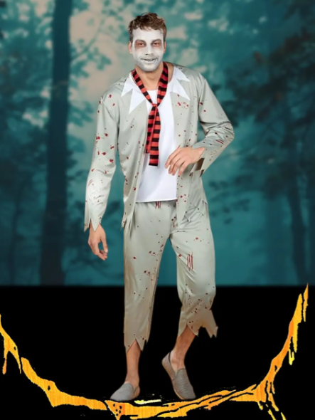 Костюм на Хэллоуин мужской Зомби L Разноцветный (680042-L) - фото 2