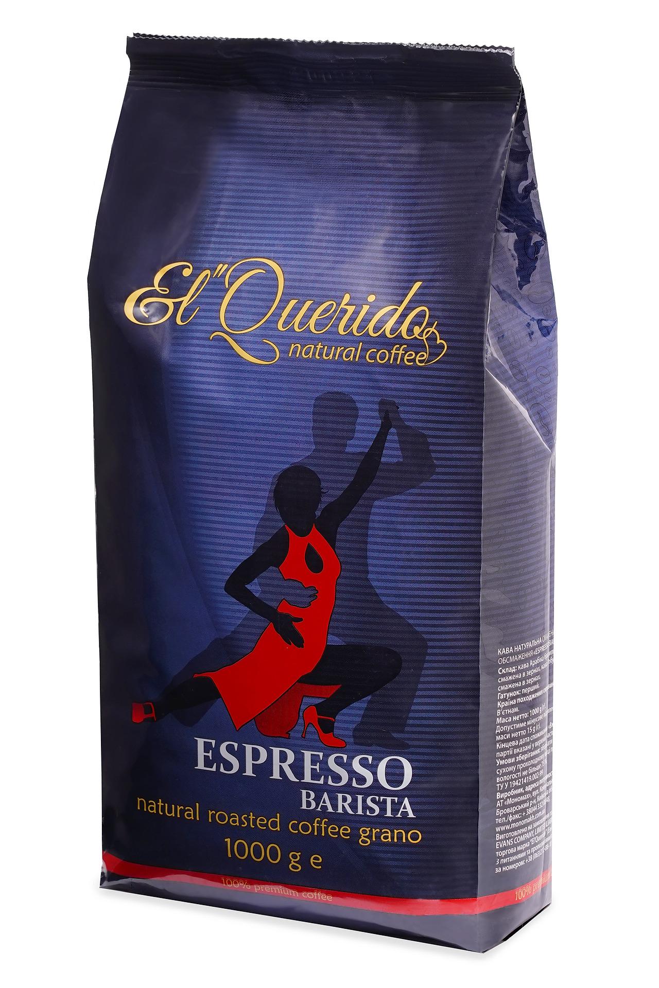 Кофе в зернах El Querido Espresso Barista 1000 г (VA-1430294482)