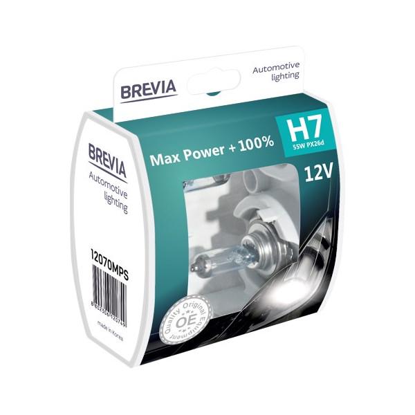 Автомобильная лампа галогеновая Brevia Max Power + 100% H7 55Вт 2шт. (12070MPS) - фото 2