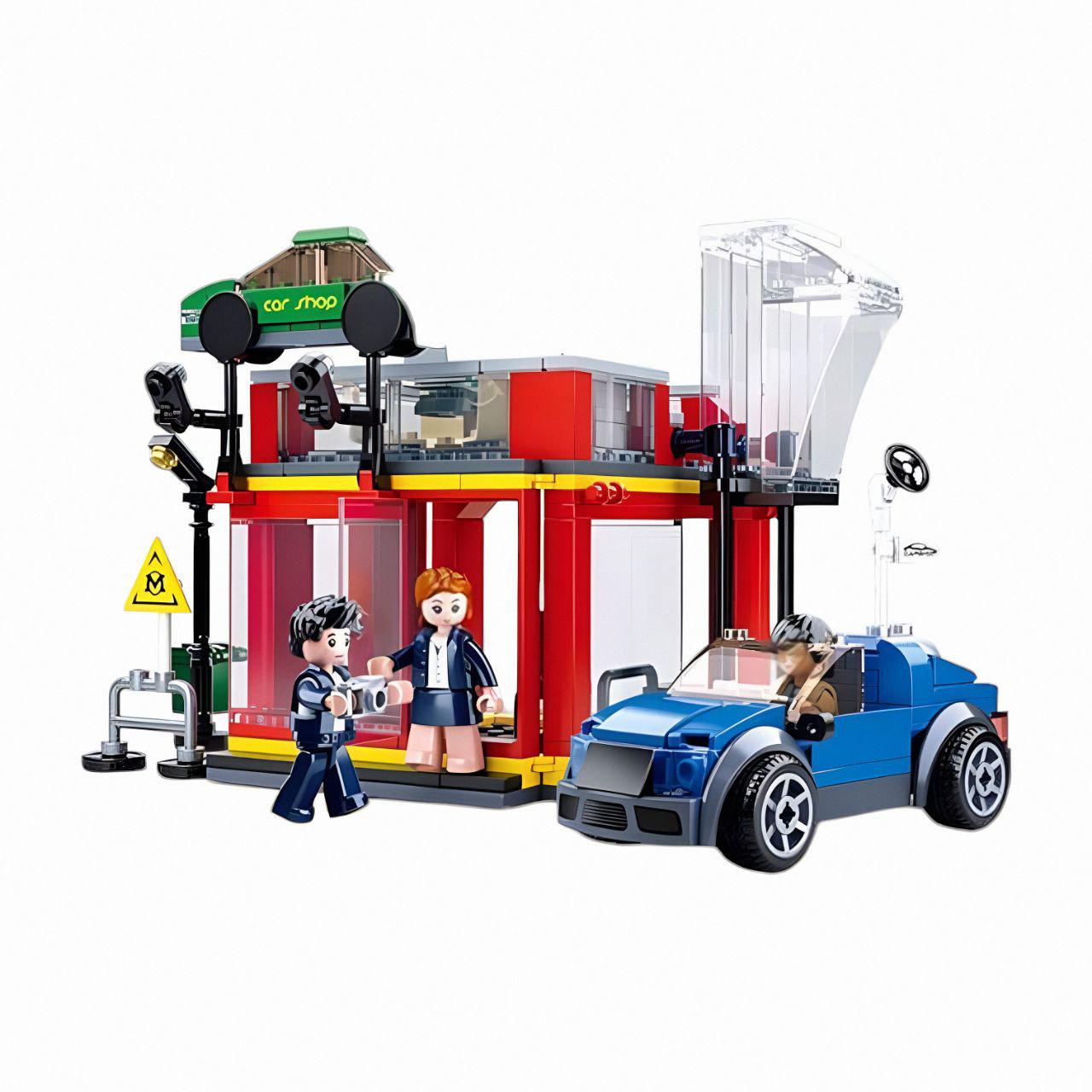 Конструктор Sluban Пит-стоп M38-B0759A гоночная машинка с 302 дет. и фигурками гонщика и механика (27478791)