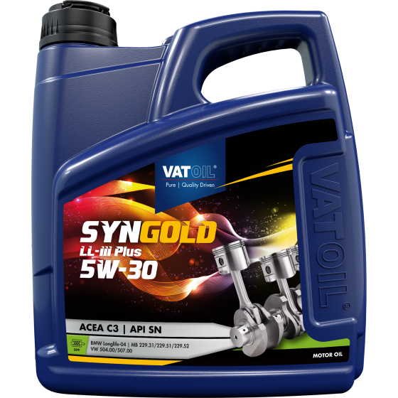 Моторное масло VATOIL 50021 SynGold LL-III Plus 5W-30 4л (10-4 LONGL III) - фото 1 Моторное масло VATOIL 50021 SynGold LL-III Plus 5W-30 4л (10-4 LONGL III) - фото 1