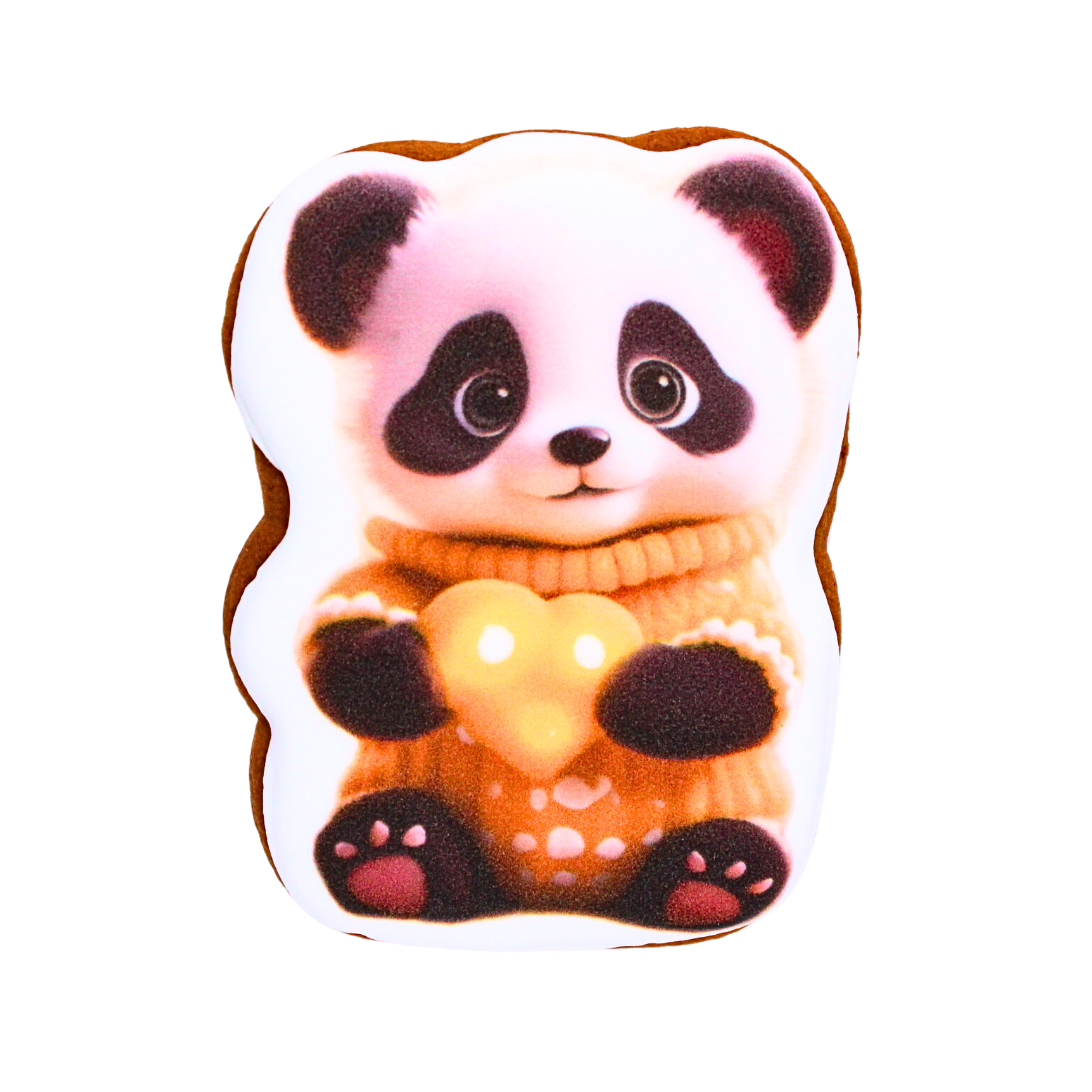 Пряник с принтом Крафт Печиво Панда с сердцем 45 г