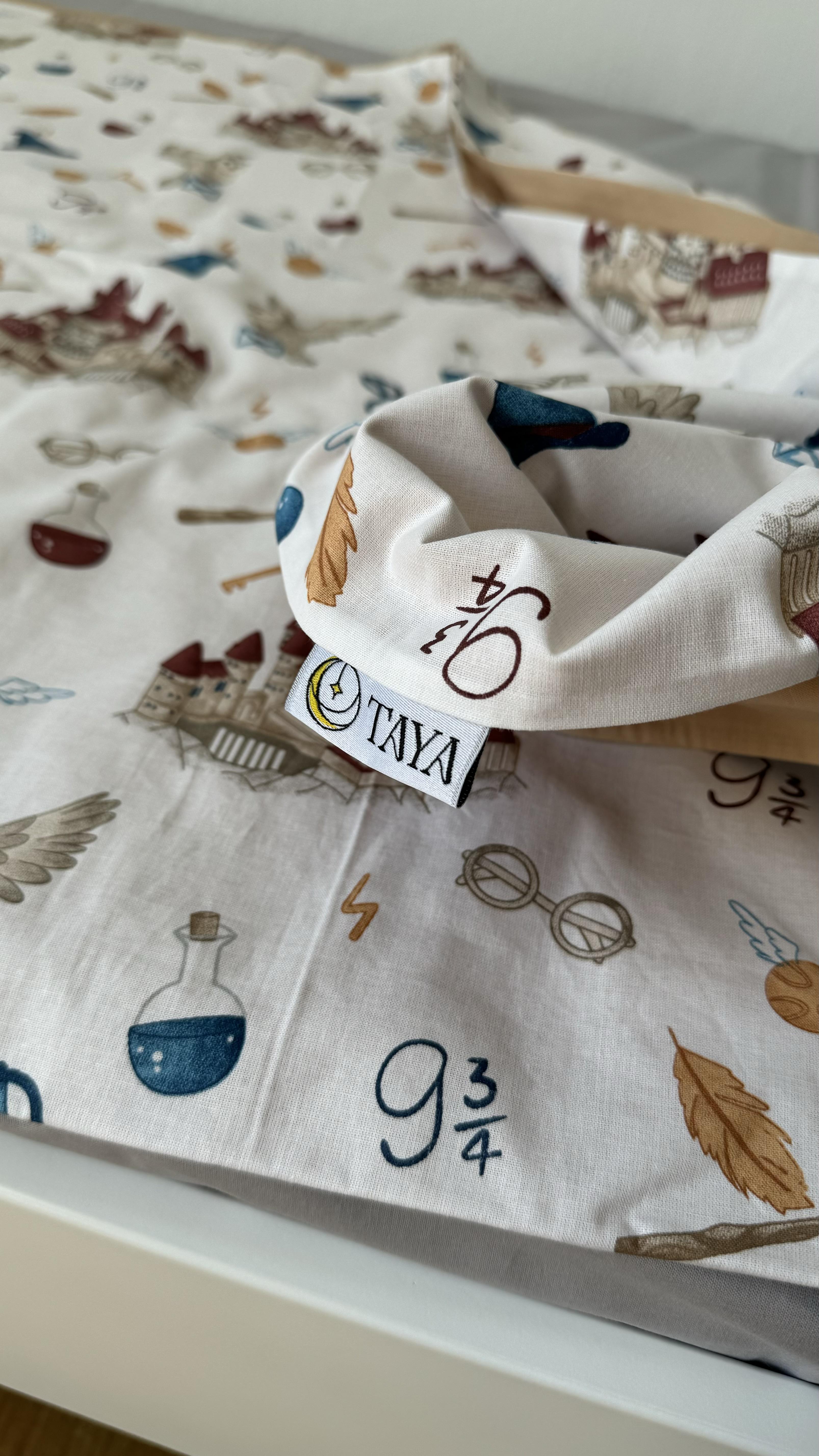 Комплект постільної білизни TAYA Хогвартс півтораспальний Бежевий (109) - фото 4