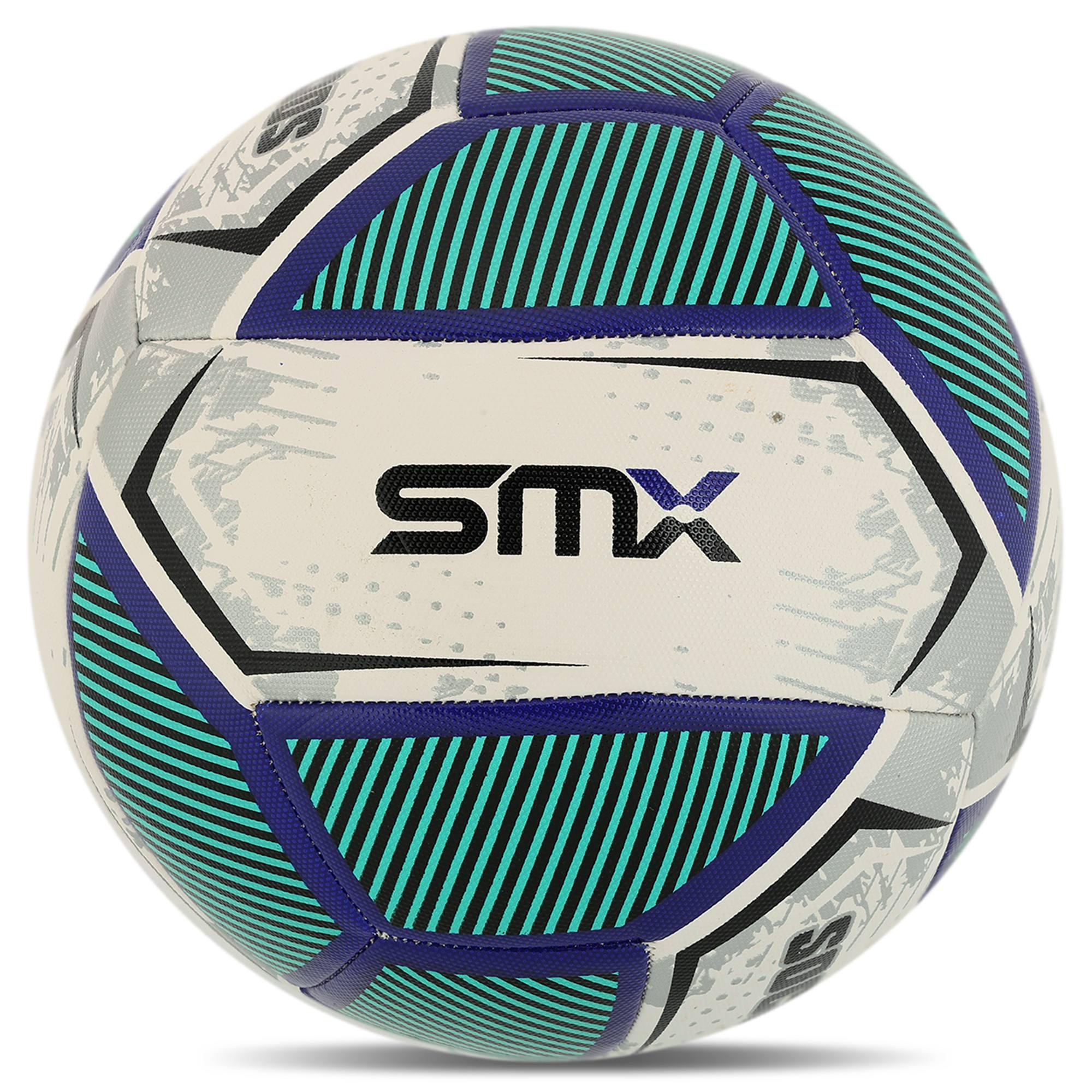 Мяч футбольный ламинированный SOCCERMAX HYBRID FB-4120 гибридная сшивка PU №5 Белый-синий (FB-4120_Белый-синий) - фото 2 Мяч футбольный ламинированный SOCCERMAX HYBRID FB-4120 гибридная сшивка PU №5 Белый-синий (FB-4120_Белый-синий) - фото 2