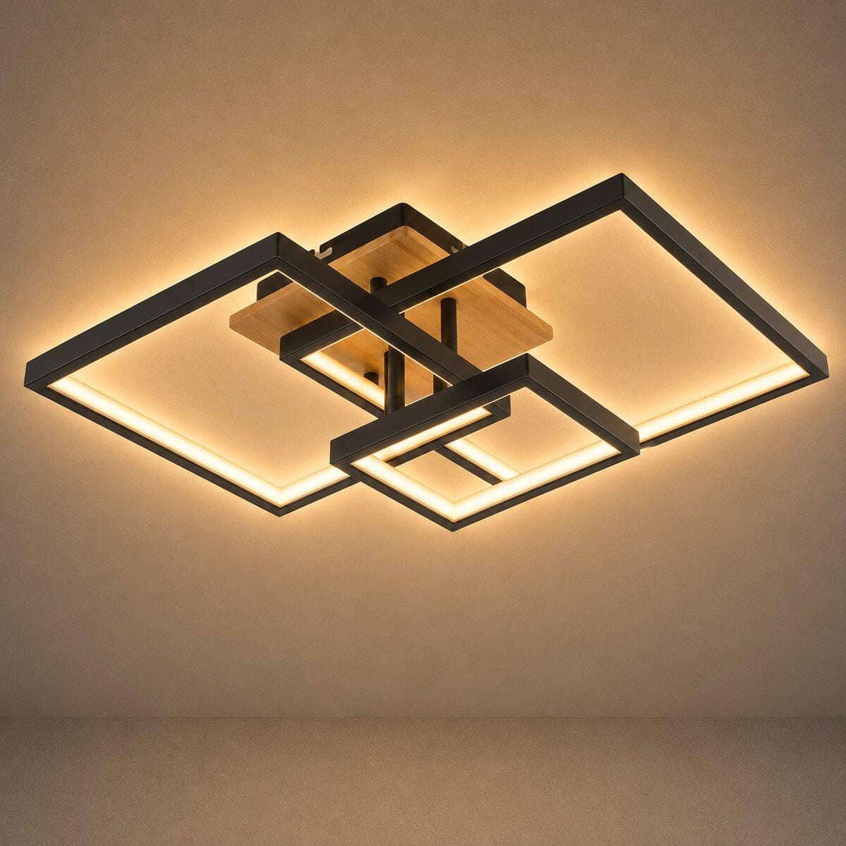 Люстра потолочная светодиодная Light House SRS-20673/3 102W BK/WOOD Черный/Дерево Люстра потолочная светодиодная Light House SRS-20673/3 102W BK/WOOD Черный/Дерево