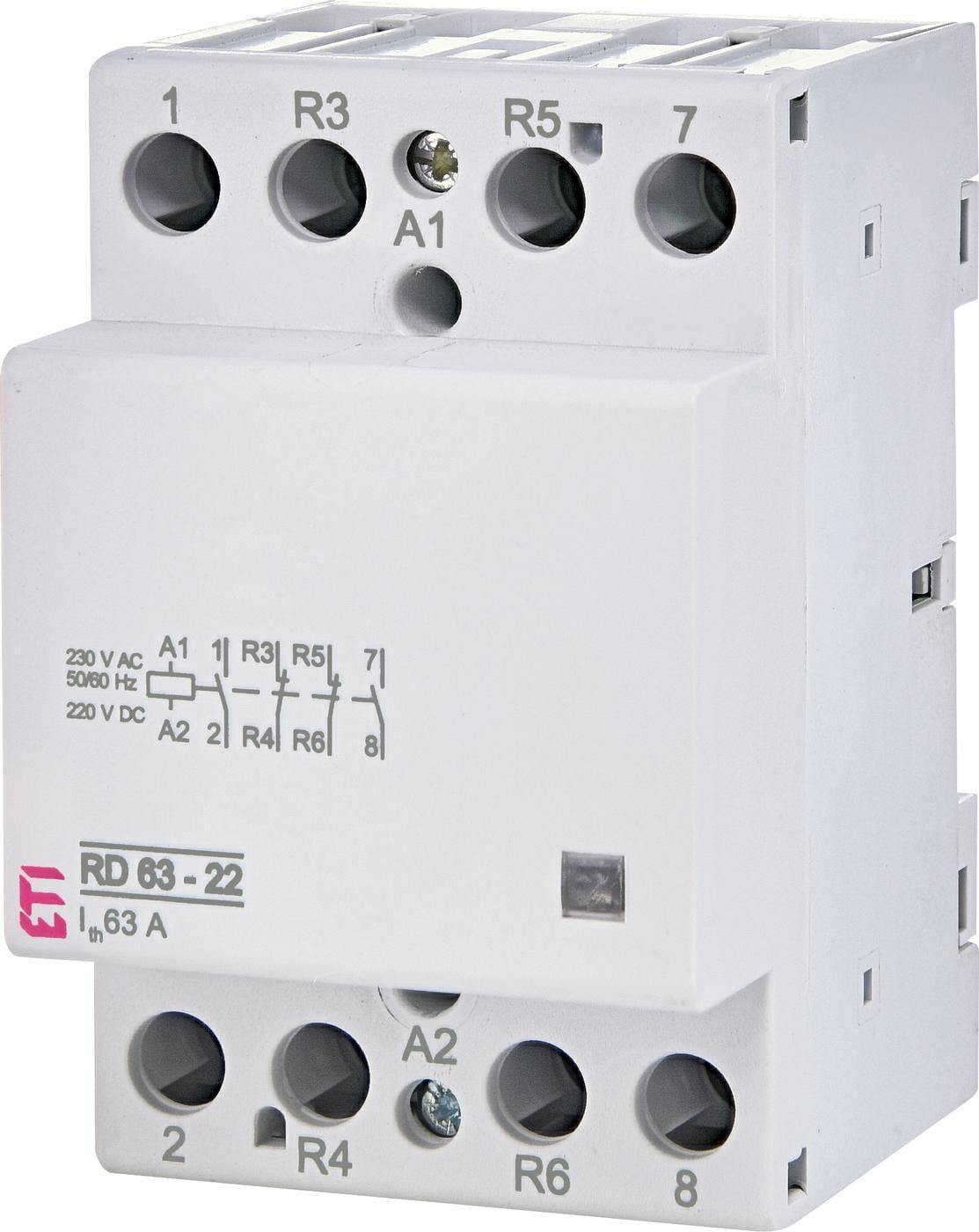 Контактор модульный ETI RD 63-22 230V AC/DC (2464030)