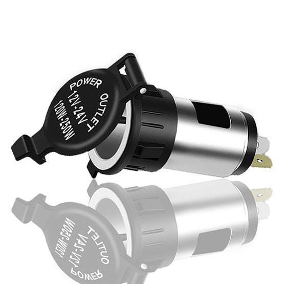 Гнездо прикуривателя разъем 12V 120W металлическое