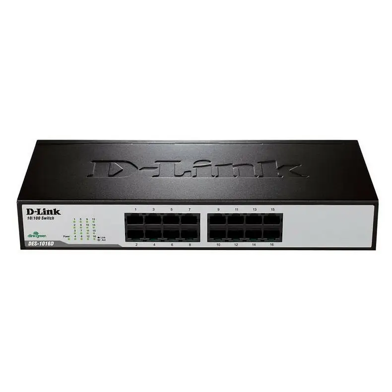 Коммутатор D-Link DES-1016D/H1A 16-port UTP 10/100Mbps metall Black - фото 2 Коммутатор D-Link DES-1016D/H1A 16-port UTP 10/100Mbps metall Black - фото 2