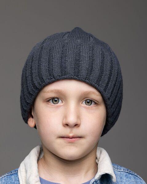 Шапка детская для мальчиков Ник D939 флис 48-52 см Графитовый - фото 1