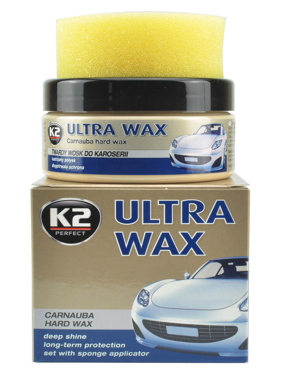 Паста для полировки K2 K073 Ultra Wax с воском с губкой 250 мл