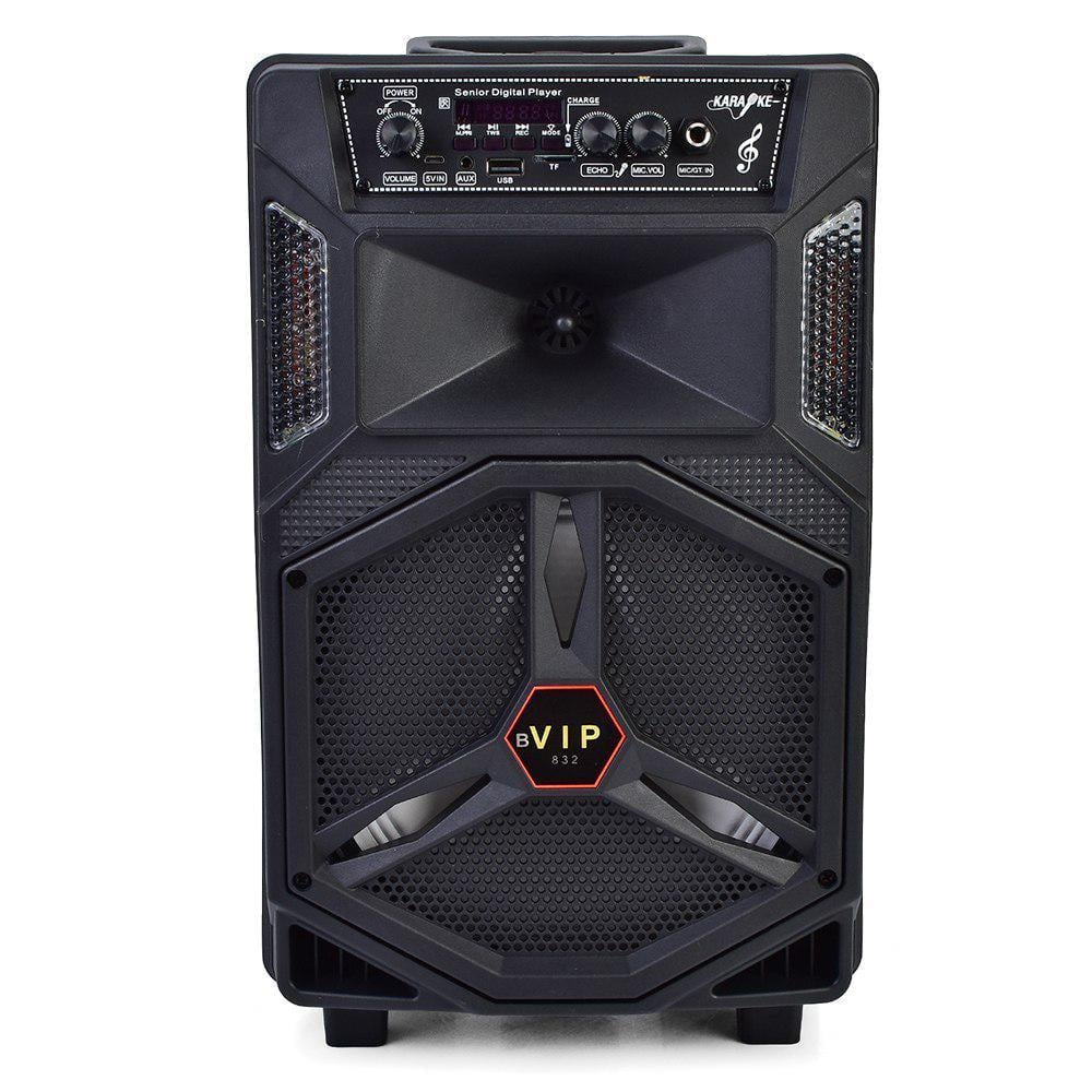 Колонка JT-830-1-2-833-835 микрофон TF-слот светодиодная подсветка Bluetooth 41x25x21 см Черный