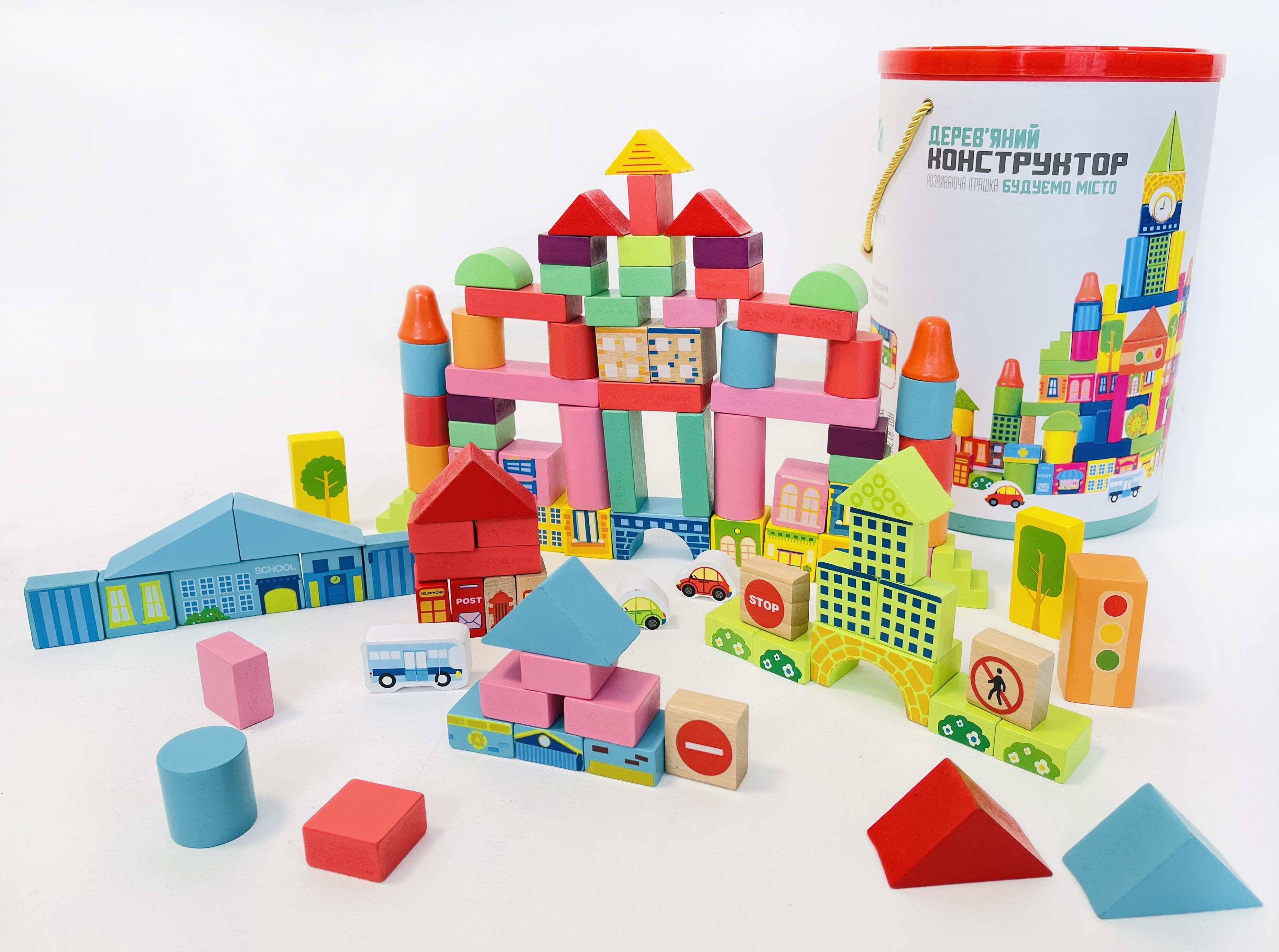 Детская деревянная развивающая игрушка конструктор город Oray - фото 3 Детская деревянная развивающая игрушка конструктор город Oray - фото 3