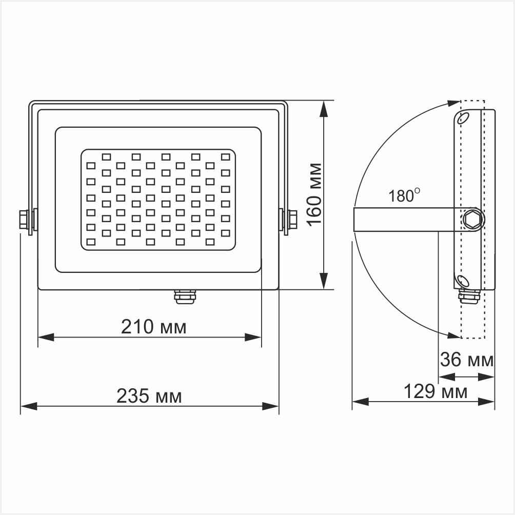 Прожектор VIDEX PREMIUM 30W 5000K Белый (VL-F305W) - фото 3