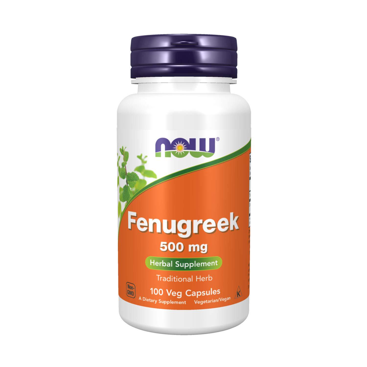 Пажитник NOW Fenugreek 500 мг 100 капсул (00000021437)