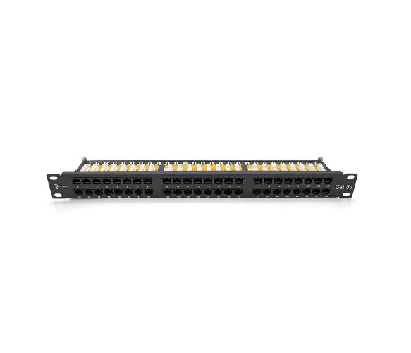 Патч-панель неэкранированная Ritar 48 портов UTP DUAL Cat.5E 19" 1U Black (RT-2264-CAT.5E)