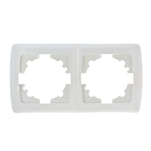 Рамка Viko Carmen двойная для розеток горизонтальная Белый (20981-е)