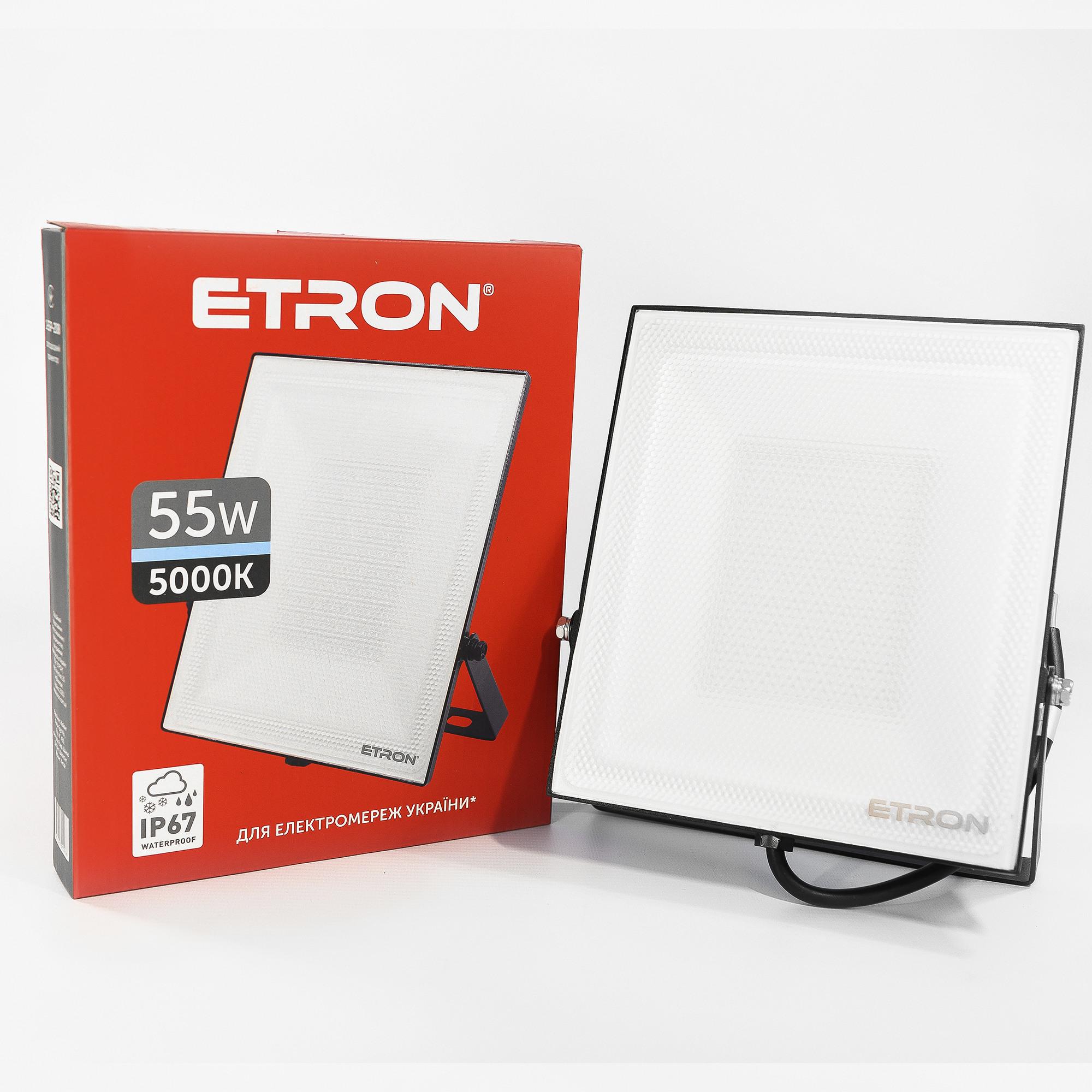 Светодиодный прожектор ETRON Spotlight Power 55W 5000К (1-ESP-208) Светодиодный прожектор ETRON Spotlight Power 55W 5000К (1-ESP-208)