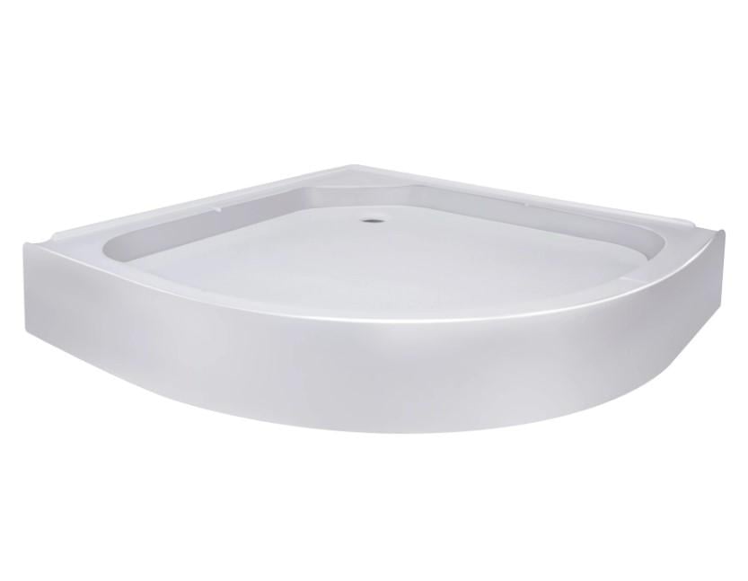 Душевая кабина полукруглая Lidz Latwa SC80x80.SAT.LOW.GR стекло тонированное 4 мм с душевым поддоном Kapielka ST 80x80x15 см (64606) - фото 4