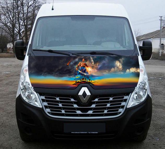 Наклейка на капот мікроавтобуса 3D TUNING STUDIO Козак шабля 1880х850х0.080мм - фото 2