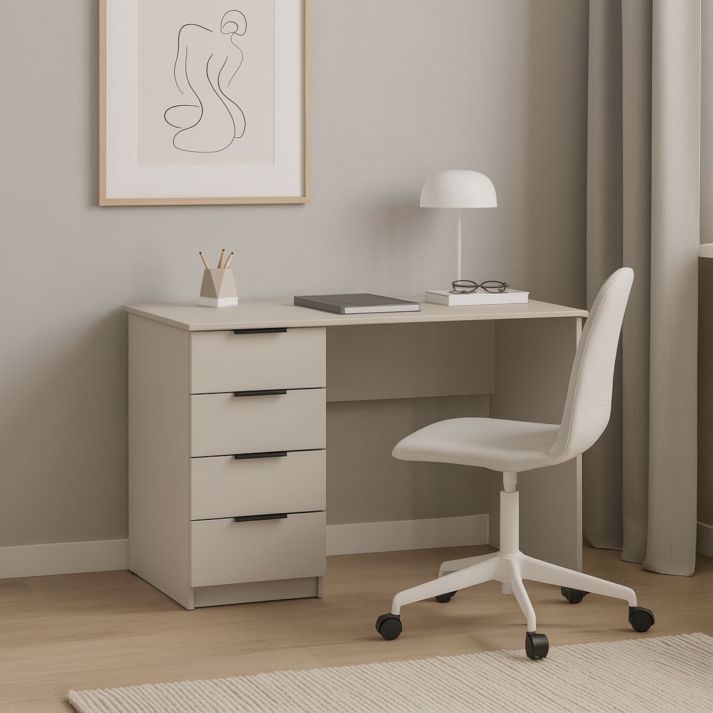 Стіл письмовий СП2 4Я SENAM 750х1100х600 мм ДСП Кашемір - фото 1 Стіл письмовий СП2 4Я SENAM 750х1100х600 мм ДСП Кашемір - фото 1