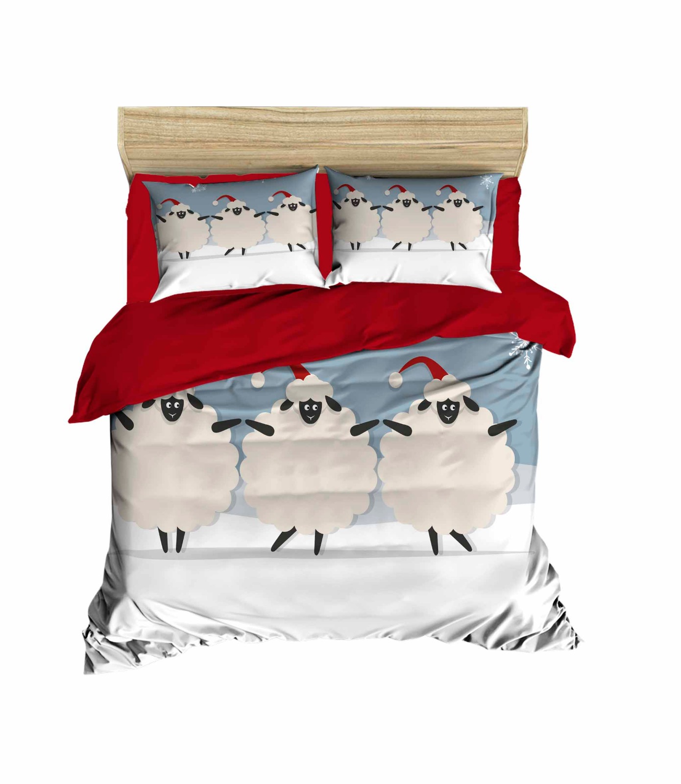 Комплект постельного белья LIGHTHOUSE ranforce+3D Happy Sheep 200х220/4х50х70