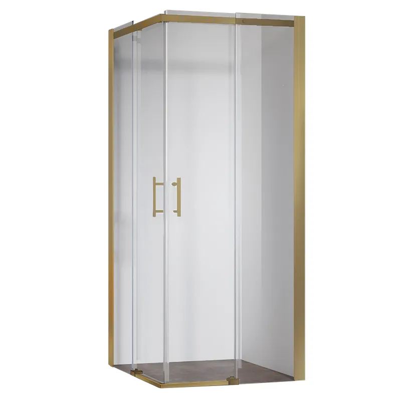 Душевая кабина без поддона KOER SR SC03-90x90x200-TR-12 прозрачное стекло Easy Clean 6мм, матовое золото (KR5358) - фото 1 Душевая кабина без поддона KOER SR SC03-90x90x200-TR-12 прозрачное стекло Easy Clean 6мм, матовое золото (KR5358) - фото 1