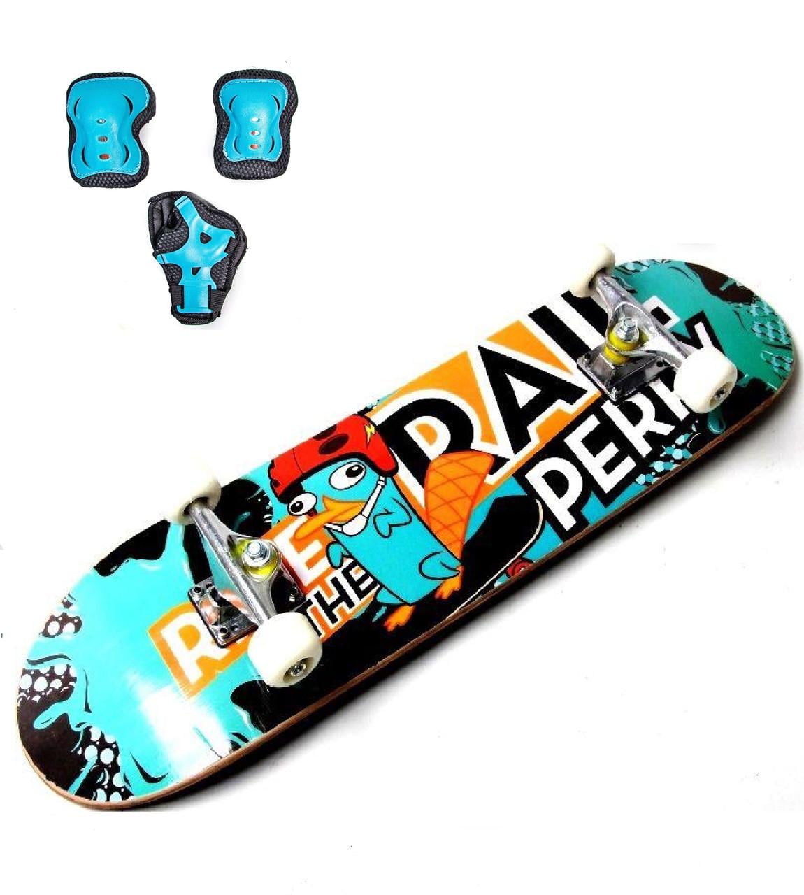 Скейтборд Perry с защитой в комплекте погрузки до 85 кг.
