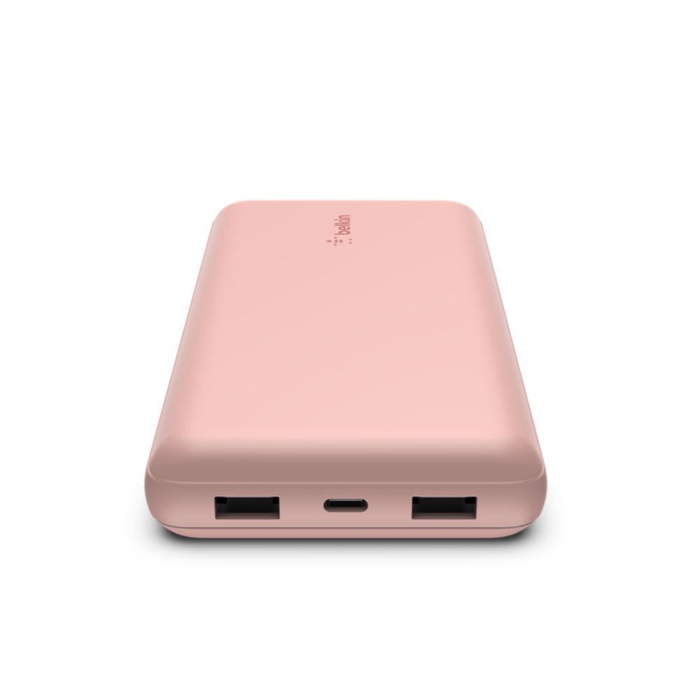 Портативний зарядний пристрій Belkin 15W Dual USB-A 20000 mAh Рожево-золотий (BPB012BTRG) - фото 5