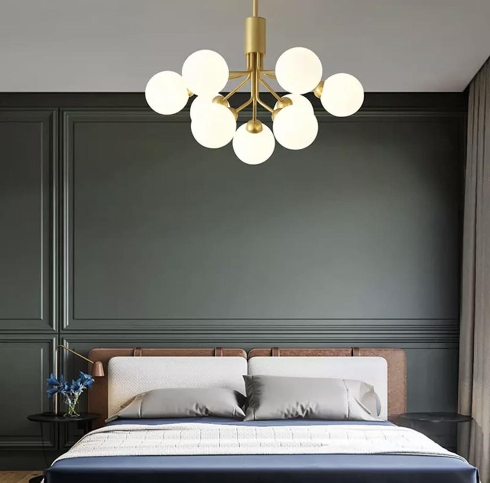 Люстра елегантна на 9 матових плафонів Латунь (J 061/9) - фото 1