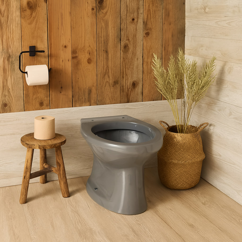 Унитаз дачный Vivia напольный Серый (А0055275)