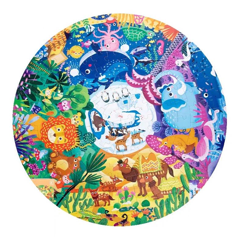 Пазли дитячі Навколо Світу круглий 158 деталей/постер Multicolor (108365) Пазли дитячі Навколо Світу круглий 158 деталей/постер Multicolor (108365)