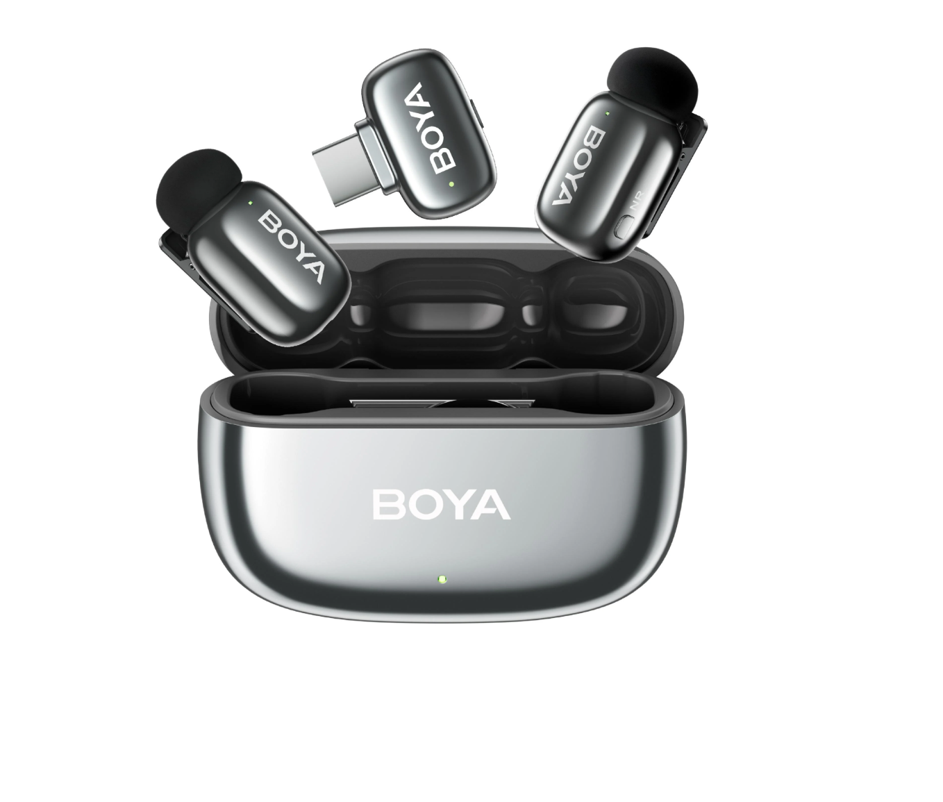 Микрофон петличный Boya mini 2 Lunar USB Type-C 2026 с зарядным кейсом для iPhone и Android беспроводной телефон (50071)