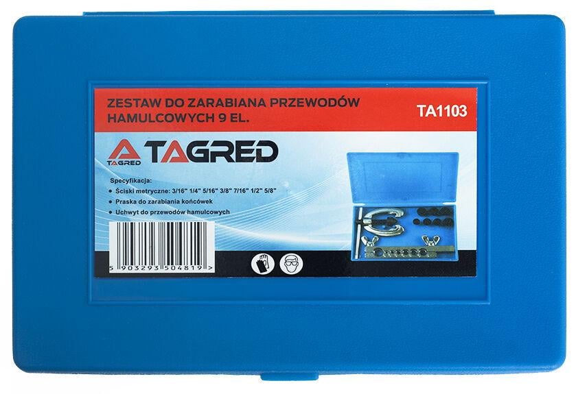 Набор для развальцовки тормозных трубок TAGRED TA1103 9 ед. - фото 3 Набор для развальцовки тормозных трубок TAGRED TA1103 9 ед. - фото 3