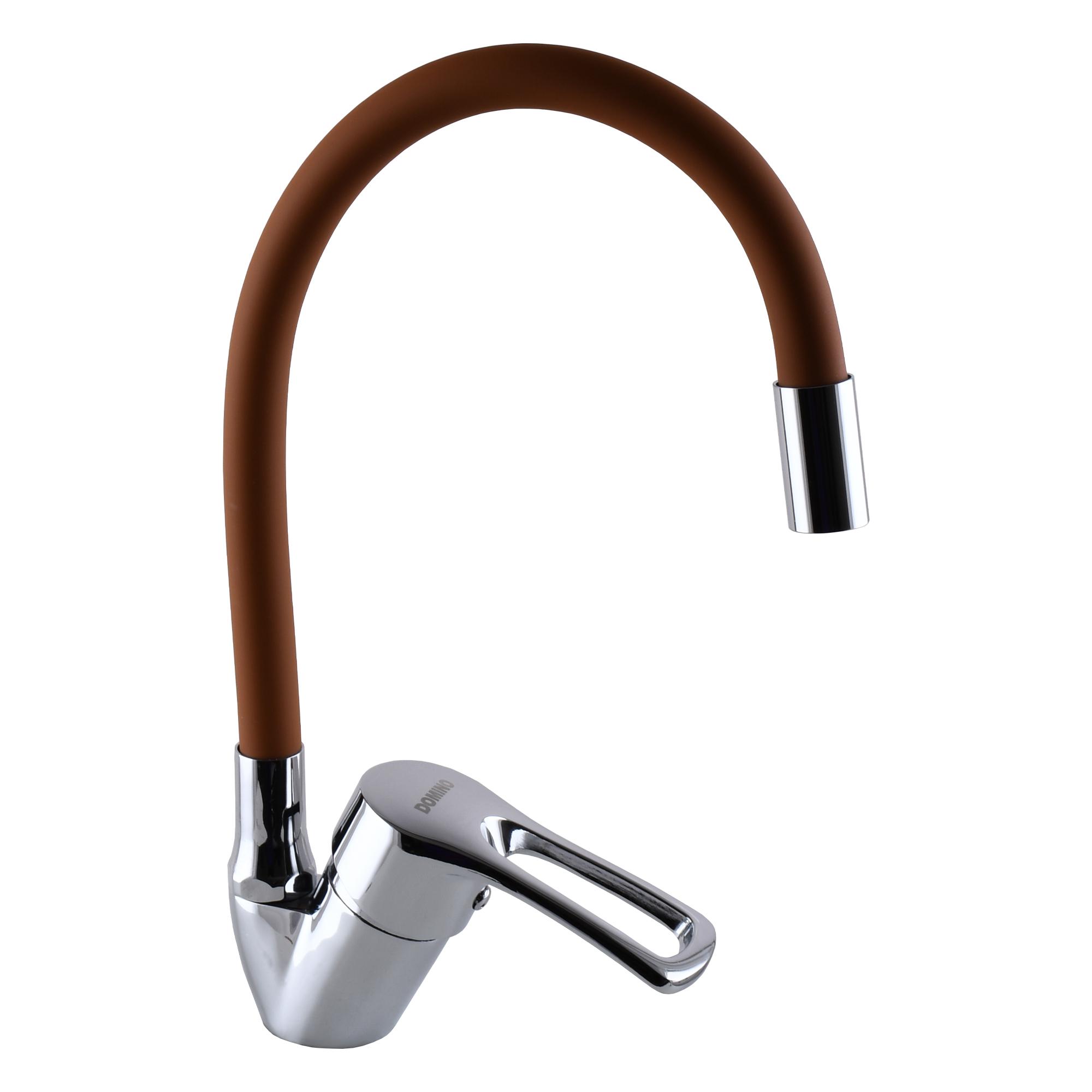 Смеситель для кухни DOMINO SIRIUS DSV-203SLR-Brown 000020086 с гибким изливом Коричневый (108247)