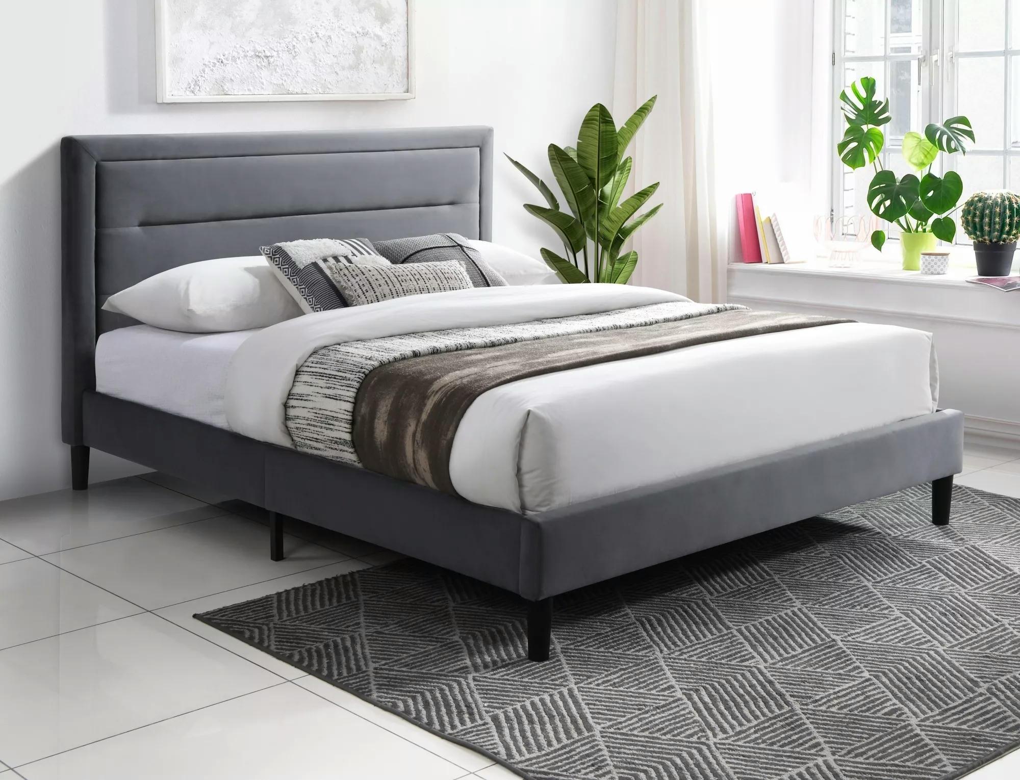 Кровать двуспальная Signal MALAGA VELVET 160х200 см Серый/Черный (BL.14 MALAGAV160SZC) Кровать двуспальная Signal MALAGA VELVET 160х200 см Серый/Черный (BL.14 MALAGAV160SZC)