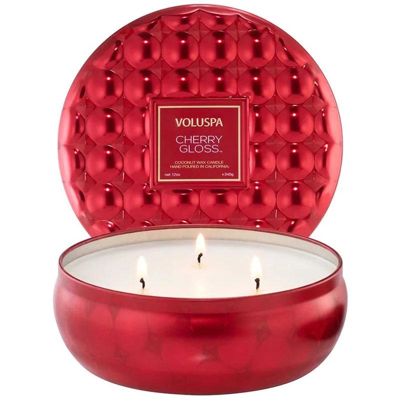Свічка ароматична Voluspa Cherry Gloss 340 г металева шкатулка (111006990)