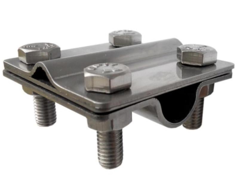 Зажим прут d 16 мм полоса до 30 мм/проволока d 8-10 мм из нержавеющей стали