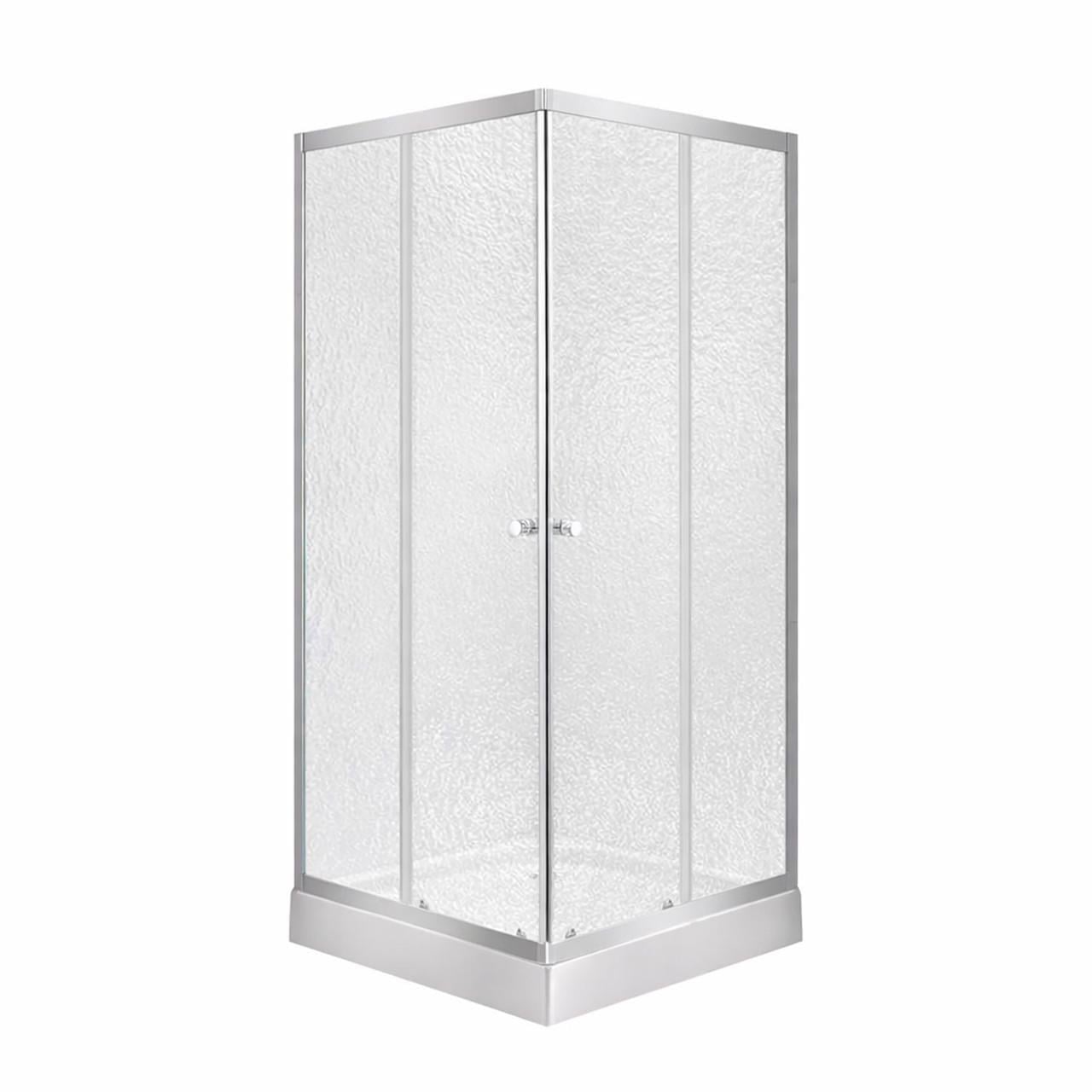 Душевая кабина Lidz Wawel SC80x80.SAT.LOW.FR квадратная/стекло Frost 4 мм и душевой поддон Kapielka ST80x80х14 (3137794608)