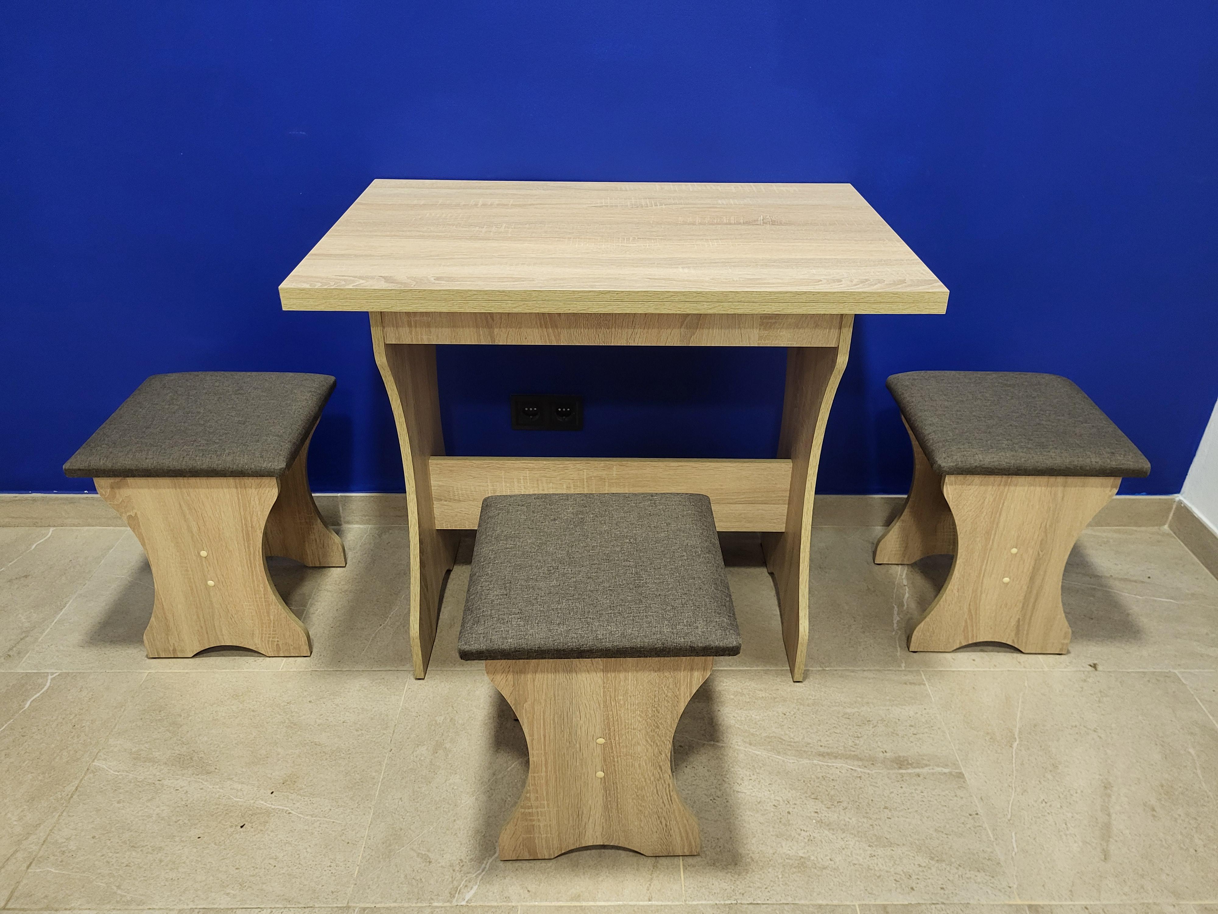 Стол раскладной и 3 табурета Семейный Дуб Сонома/Дорандо (STTT-DS-D) Стол раскладной и 3 табурета Семейный Дуб Сонома/Дорандо (STTT-DS-D)