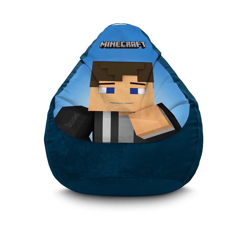 Кресло мешок iPuff Minecraft Steve Флок XL 80x110 см Синий Кресло мешок iPuff Minecraft Steve Флок XL 80x110 см Синий
